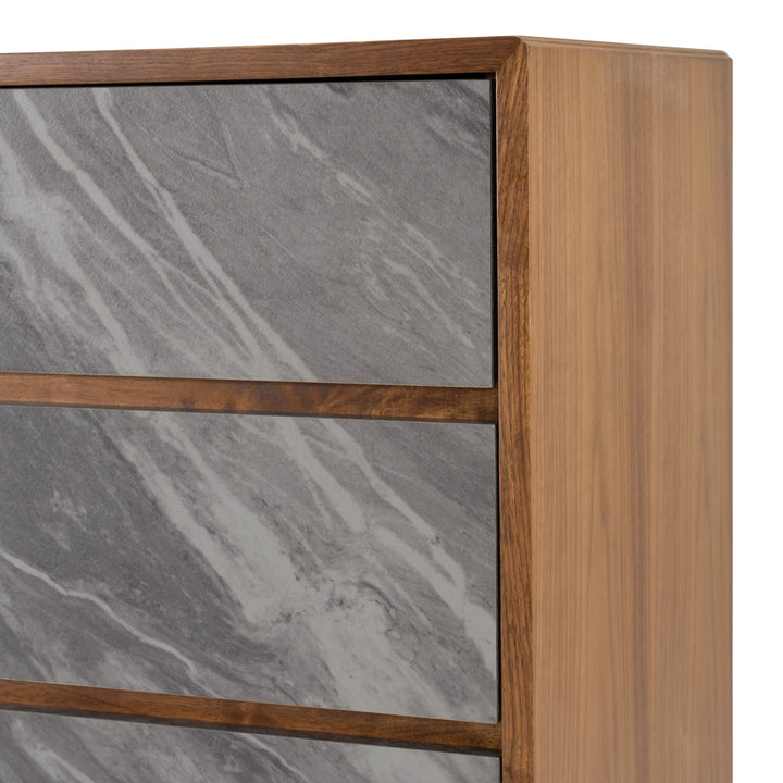 Metcalf  Mid-Century Walnut & Grey Chest