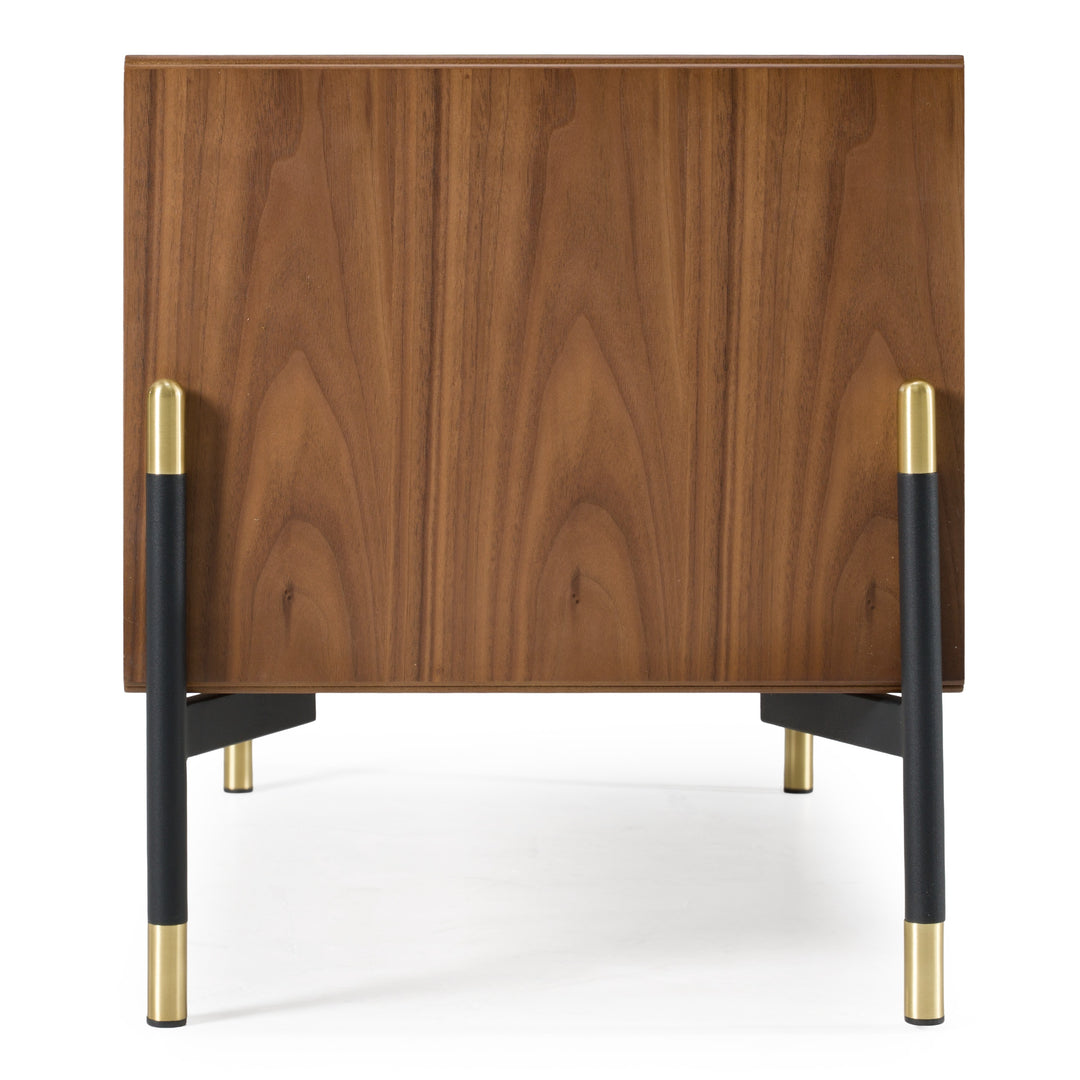 Metcalf - Mid-Century Walnut & Grey Nightstand