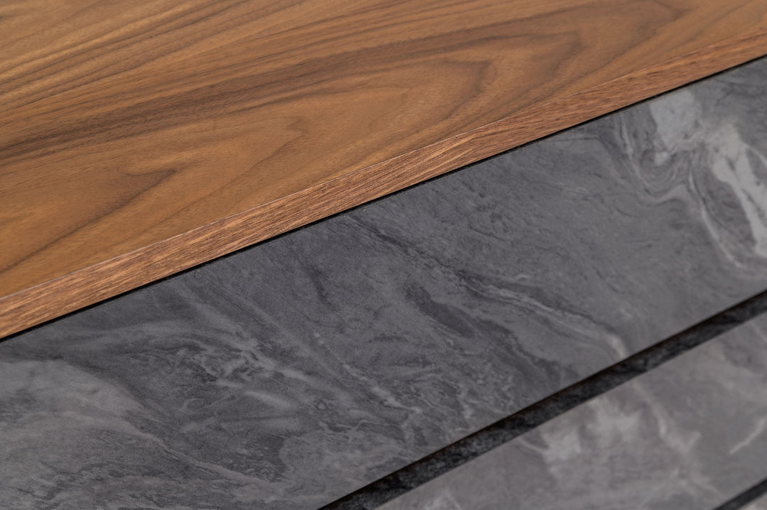 Metcalf - Mid-Century Walnut  and  Grey Dresser