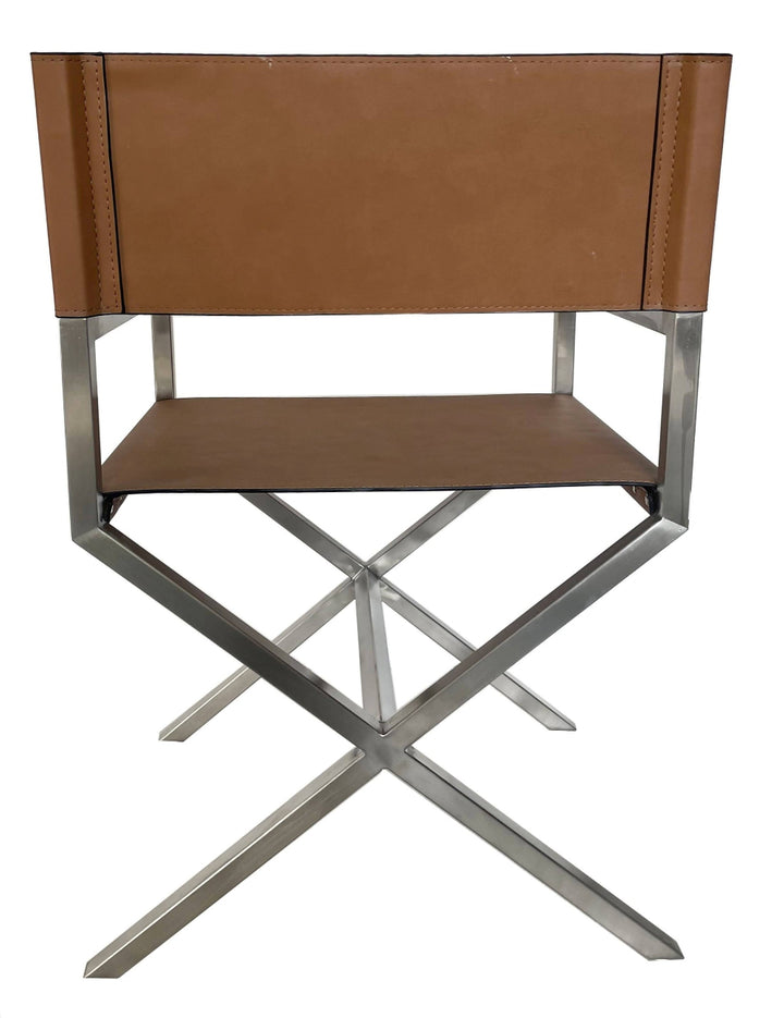 one-modern-coastal-directors-dining-arm-chair-in-cognac-and-brushed-stainless-steel