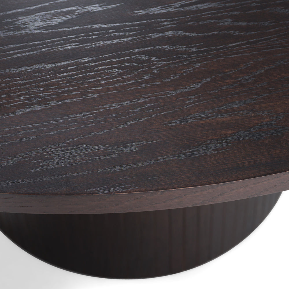 Miami - Modern Brown Round Dining Table with Extension - View 5