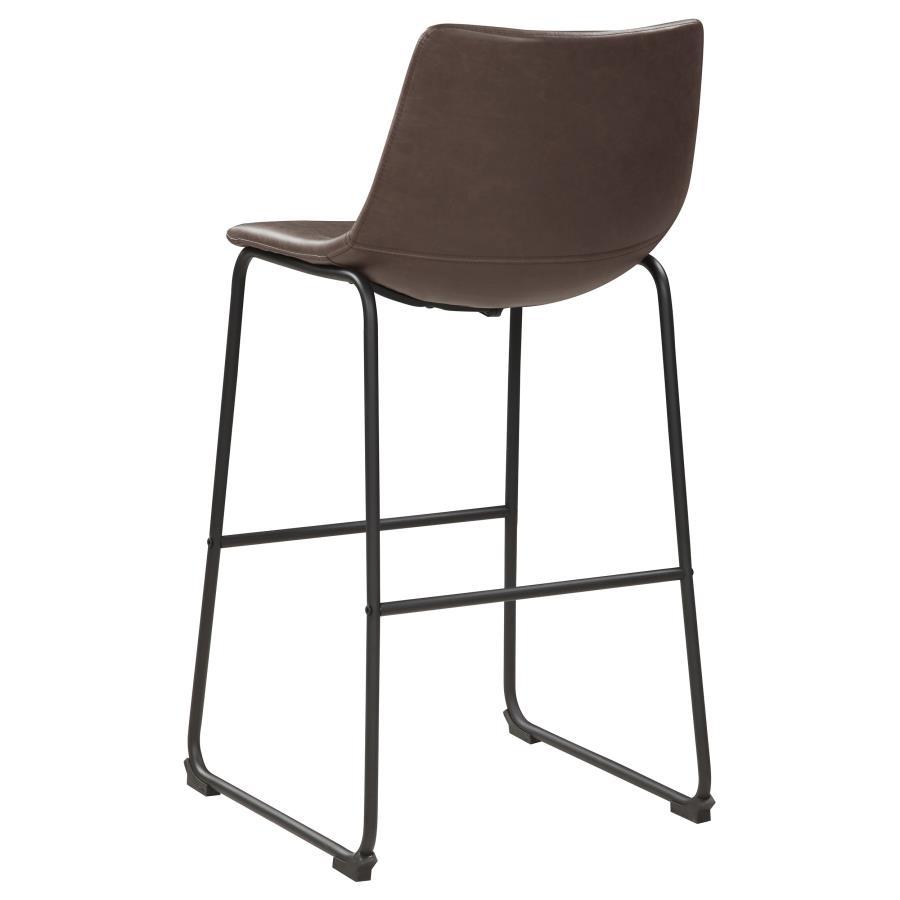 Michelle - Upholstered Bar Chair (Set of 2) - Brown Stool Set modern furniture Contempo Furniture