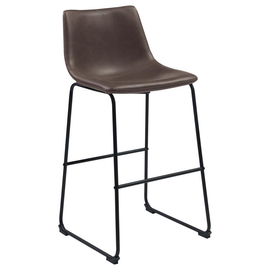 Michelle - Upholstered Bar Chair (Set of 2) - Brown Stool Set modern furniture Contempo Furniture