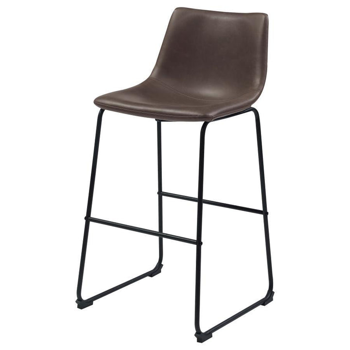Michelle - Upholstered Bar Chair (Set of 2) - Brown Stool Set modern furniture Contempo Furniture