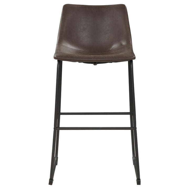 Michelle - Upholstered Bar Chair (Set of 2) - Brown Stool Set modern furniture Contempo Furniture