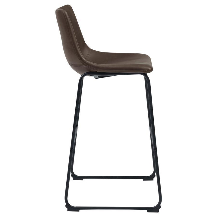 Michelle - Upholstered Bar Chair (Set of 2) - Brown Stool Set modern furniture Contempo Furniture