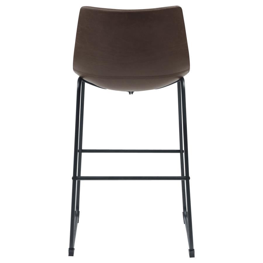 Michelle - Upholstered Bar Chair (Set of 2) - Brown Stool Set modern furniture Contempo Furniture