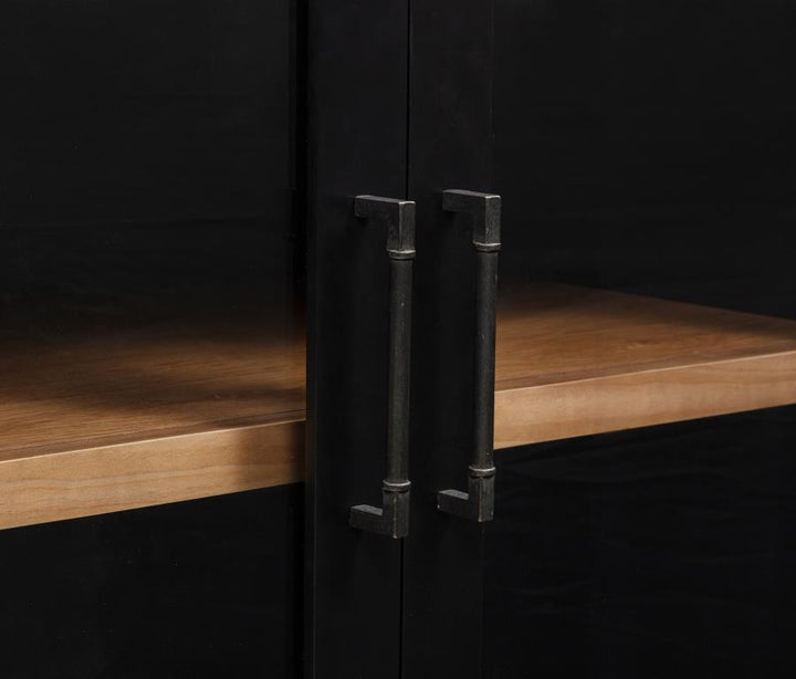 Middleton - 4 - Door Sideboard Server With Dual Drawers - Black Servers modern furniture Contempo Furniture