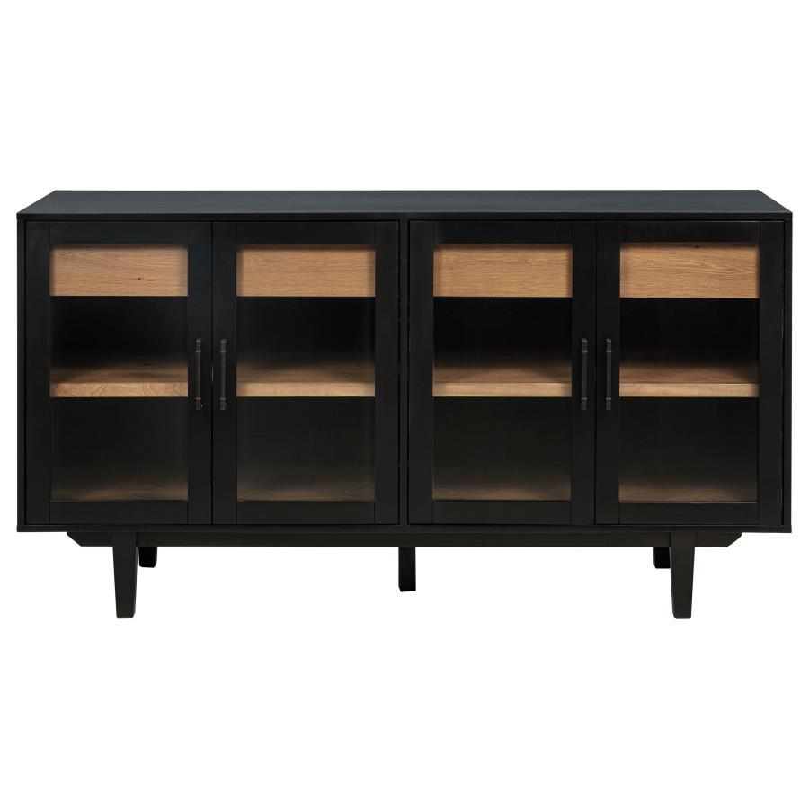 Middleton - 4 - Door Sideboard Server With Dual Drawers - Black Servers modern furniture Contempo Furniture