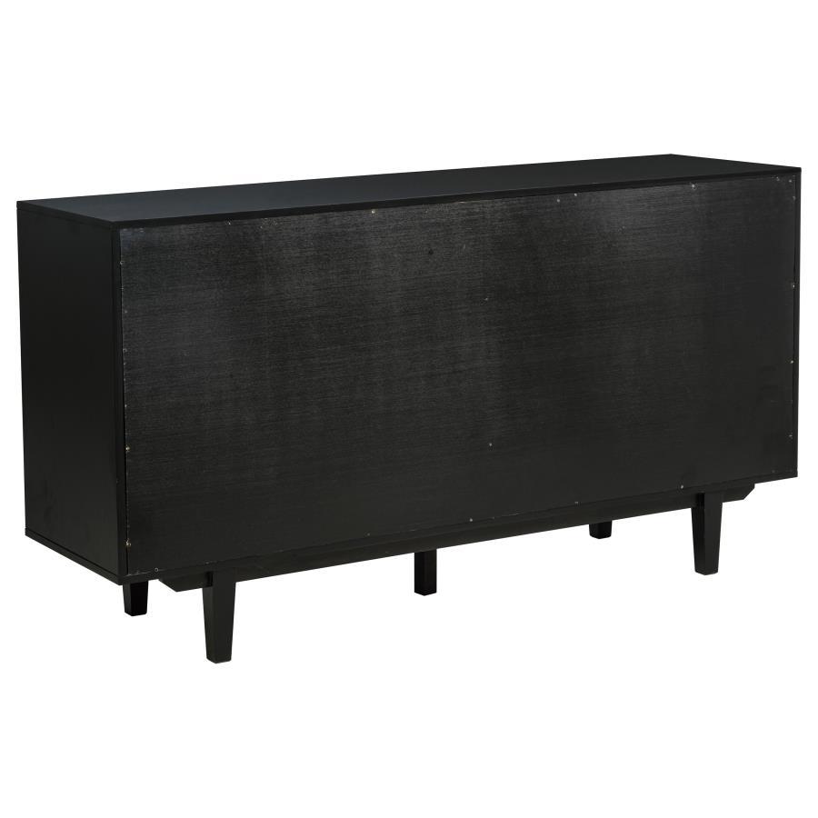 Middleton - 4 - Door Sideboard Server With Dual Drawers - Black Servers modern furniture Contempo Furniture