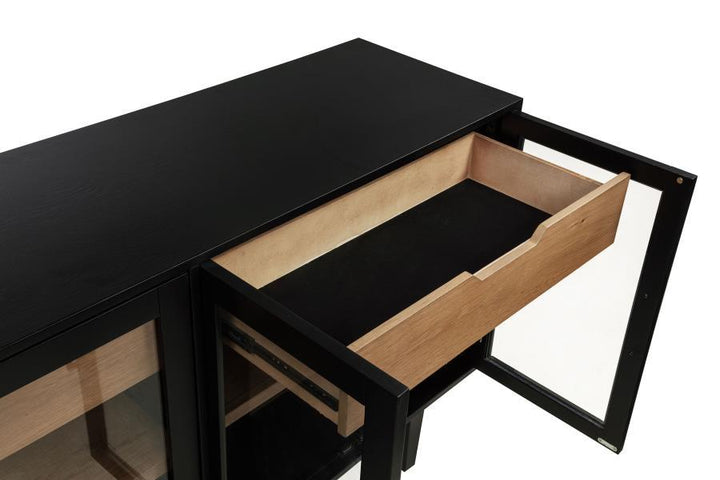 Middleton - 4 - Door Sideboard Server With Dual Drawers - Black Servers modern furniture Contempo Furniture