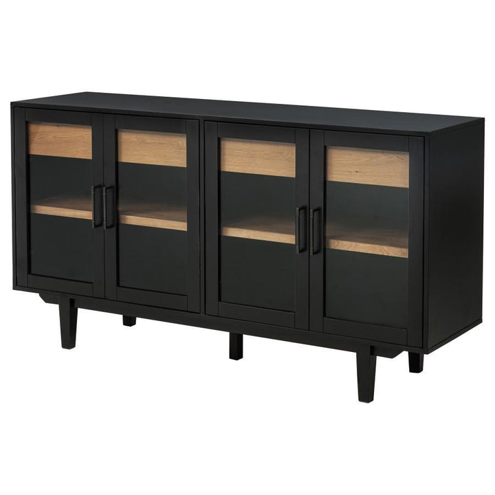 Middleton - 4 - Door Sideboard Server With Dual Drawers - Black Servers modern furniture Contempo Furniture
