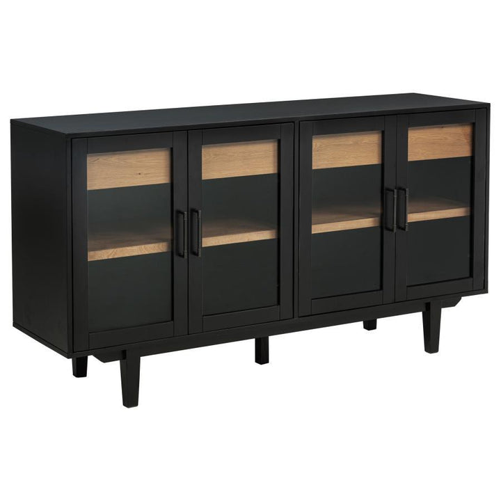 Middleton - 4 - Door Sideboard Server With Dual Drawers - Black Servers modern furniture Contempo Furniture