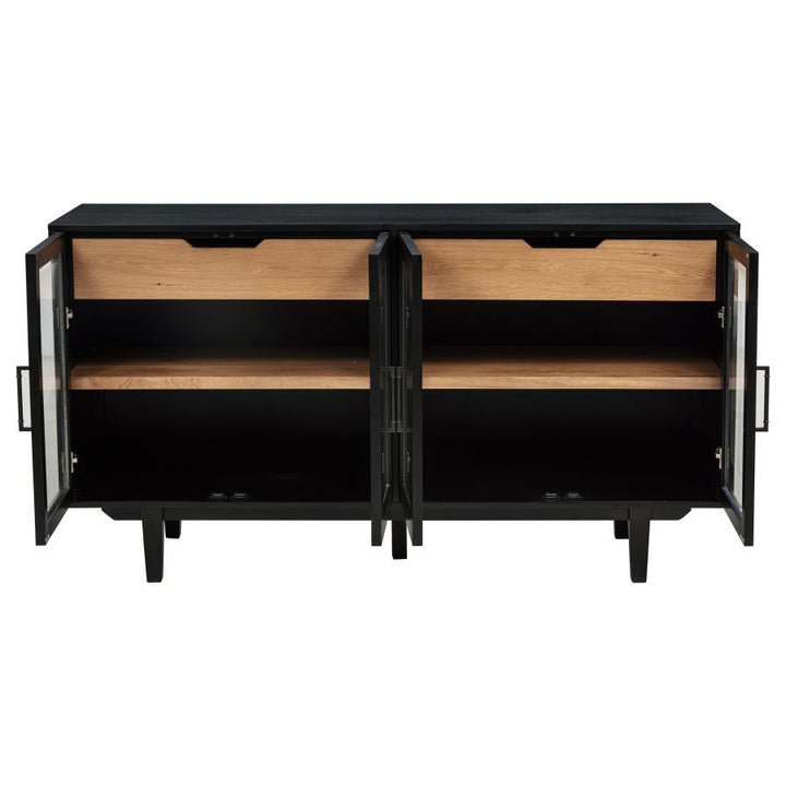 Middleton - 4 - Door Sideboard Server With Dual Drawers - Black Servers modern furniture Contempo Furniture