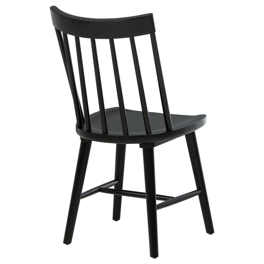 Middleton - Solid Wood Dining Side Chair Black (Set of 2) - Black Chair Set modern furniture Contempo Furniture