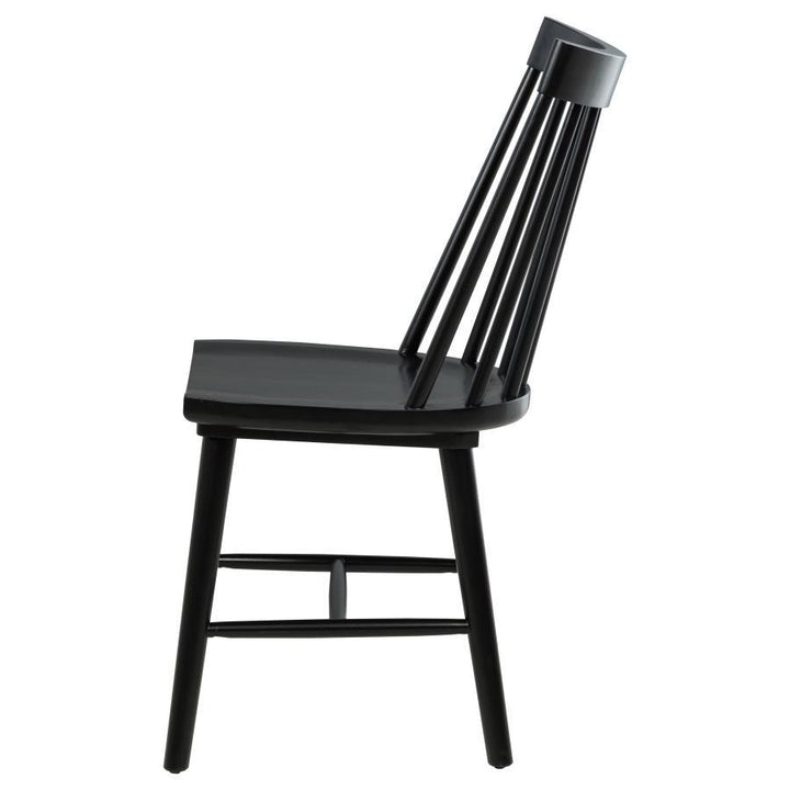 Middleton - Solid Wood Dining Side Chair Black (Set of 2) - Black Chair Set modern furniture Contempo Furniture