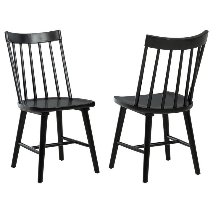 Middleton - Solid Wood Dining Side Chair Black (Set of 2) - Black Chair Set modern furniture Contempo Furniture