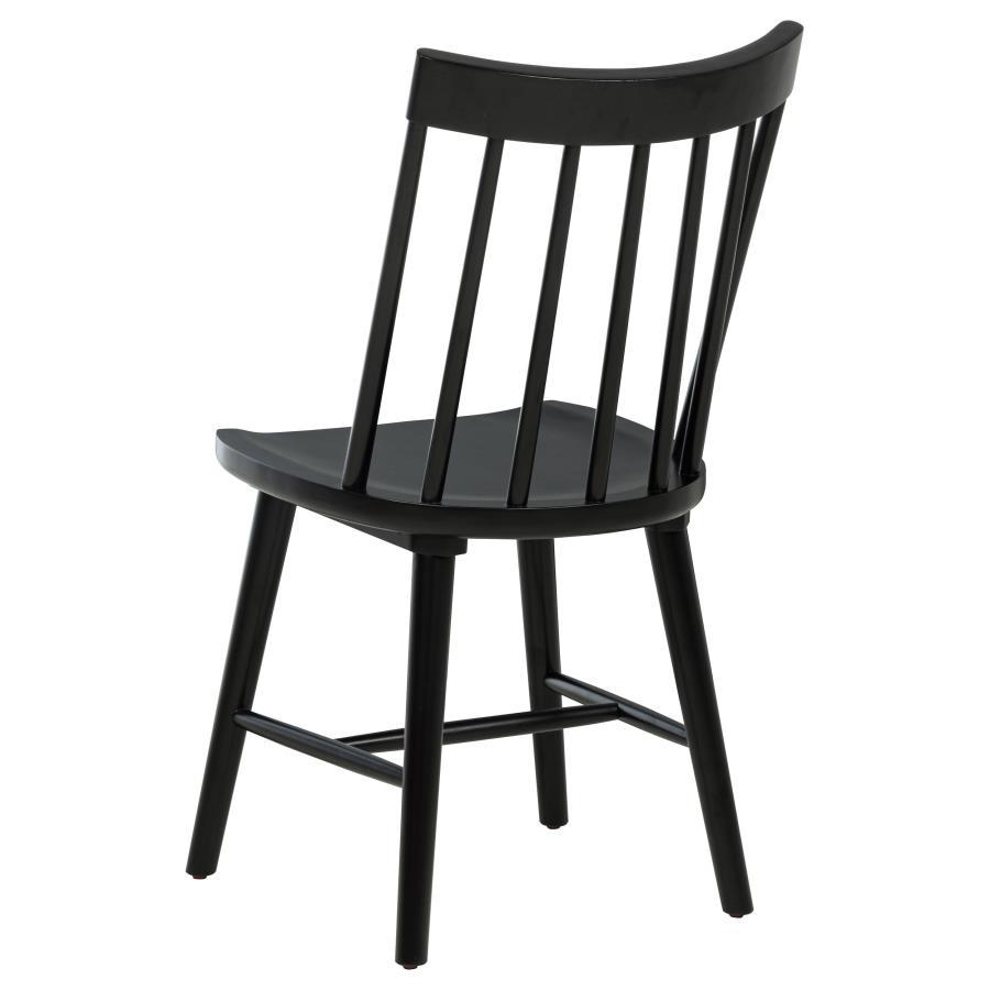 Middleton - Solid Wood Dining Side Chair Black (Set of 2) - Black Chair Set modern furniture Contempo Furniture
