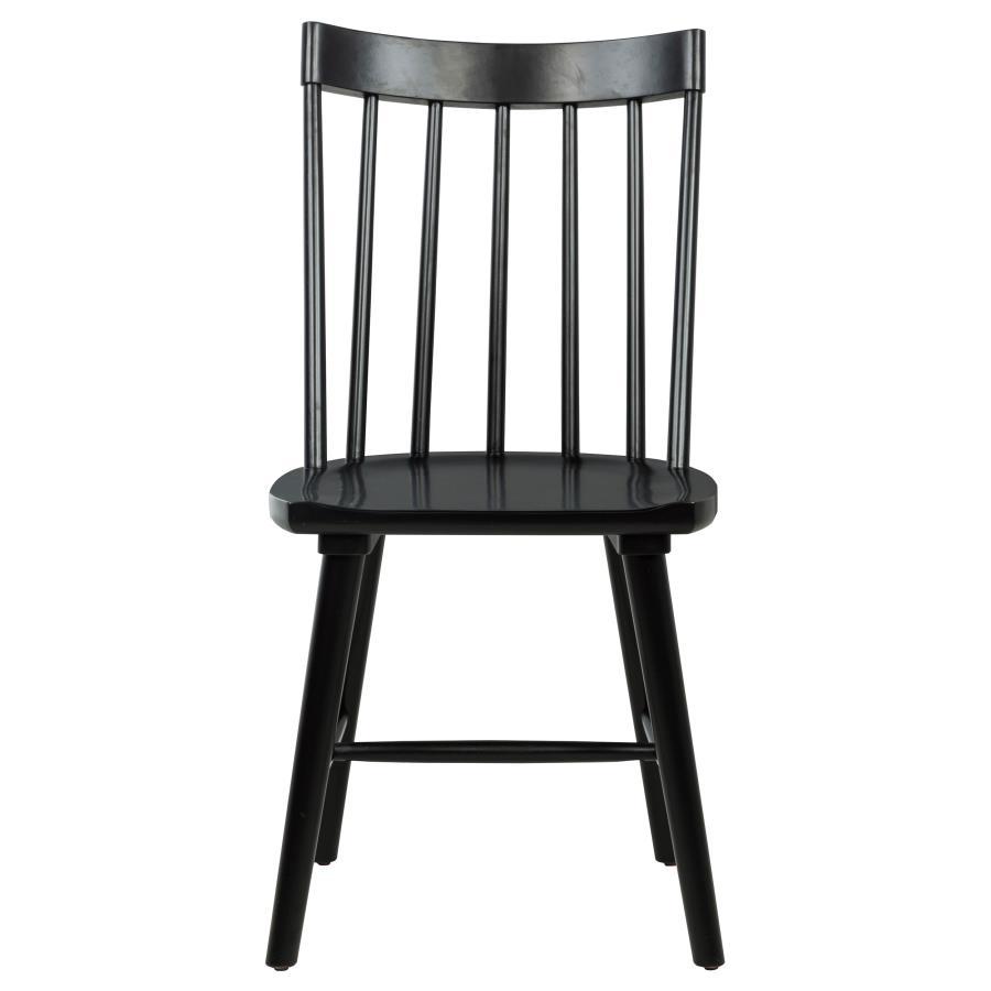 Middleton - Solid Wood Dining Side Chair Black (Set of 2) - Black Chair Set modern furniture Contempo Furniture