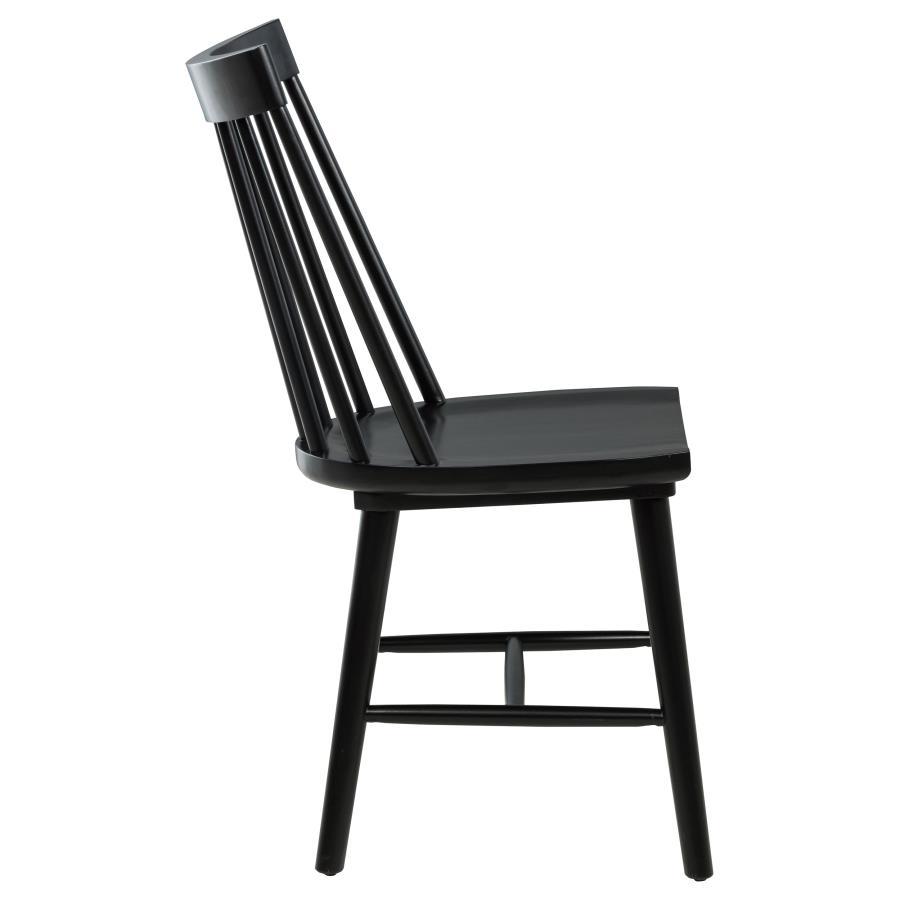 Middleton - Solid Wood Dining Side Chair Black (Set of 2) - Black Chair Set modern furniture Contempo Furniture