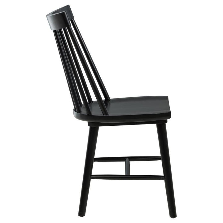 Middleton - Solid Wood Dining Side Chair Black (Set of 2) - Black Chair Set modern furniture Contempo Furniture