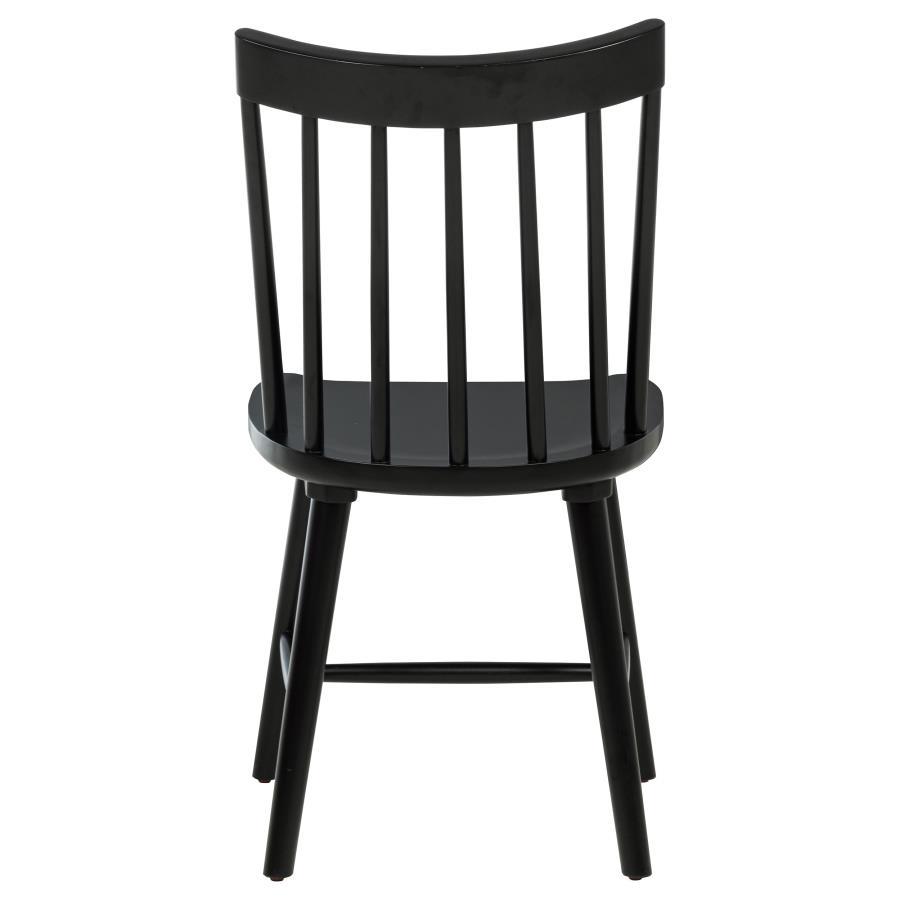 Middleton - Solid Wood Dining Side Chair Black (Set of 2) - Black Chair Set modern furniture Contempo Furniture
