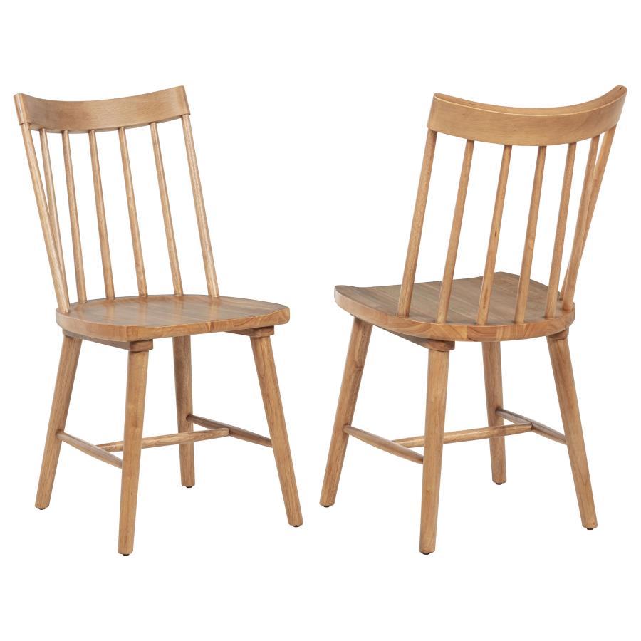 Middleton - Solid Wood Dining Side Chair Brown (Set of 2) - Natural Chair Set modern furniture Contempo Furniture