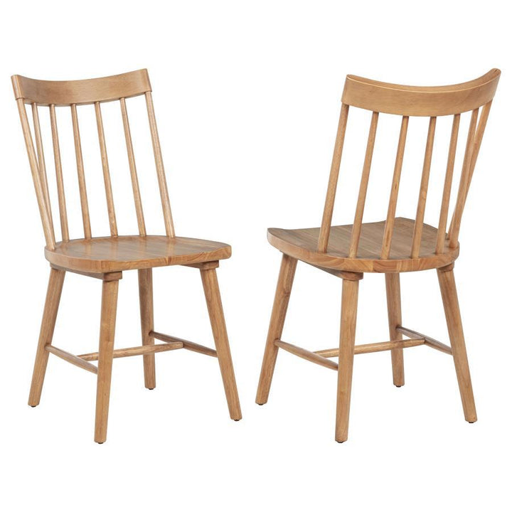 Middleton - Solid Wood Dining Side Chair Brown (Set of 2) - Natural Chair Set modern furniture Contempo Furniture
