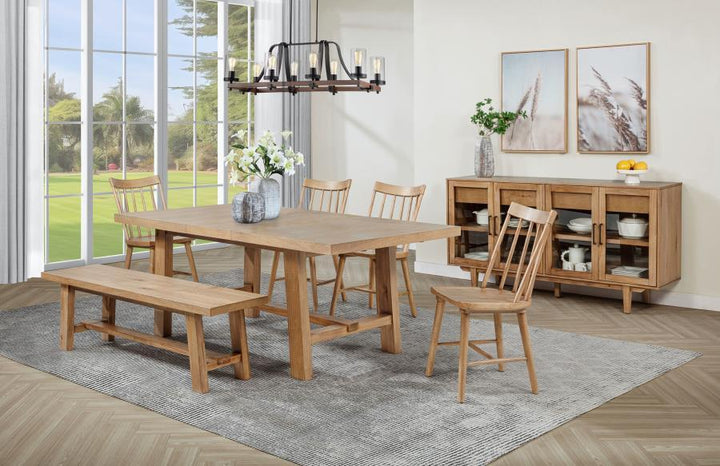 Middleton - Solid Wood Dining Side Chair Brown (Set of 2) - Natural Chair Set modern furniture Contempo Furniture