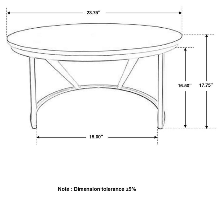 Miguel - Round Marble Top Coffee Table - White And Black Coffee Table modern furniture Contempo Furniture