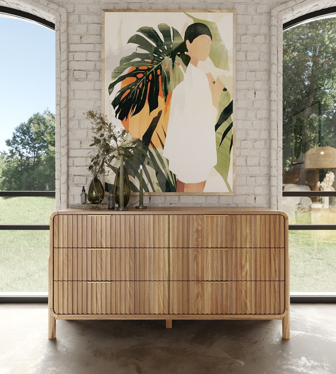 Mikala  Modern Natural Oak Dresser
