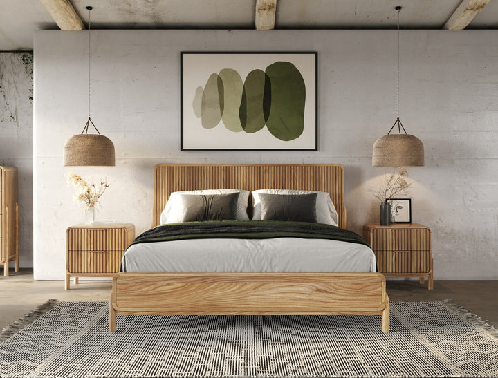 Mikala - Modern Natural Oak Bed