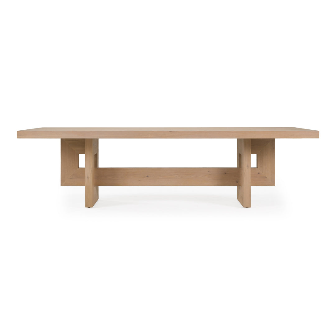 Mineola - Modern Natural White Oak 110" Dining Table