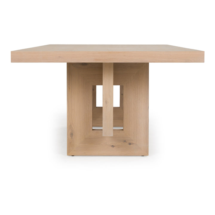 Mineola - Modern Natural White Oak 110" Dining Table
