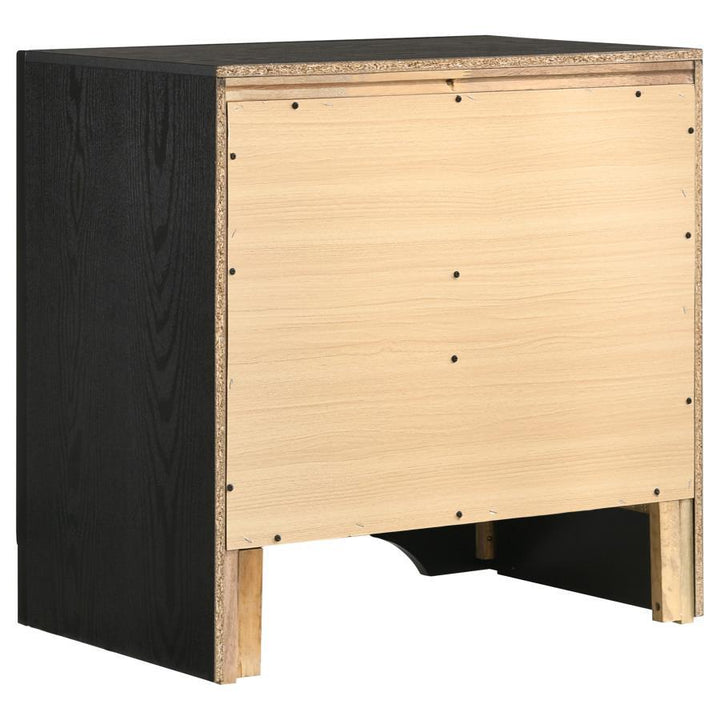 Miranda - 2 - Drawer Nightstand - Black Accent Nightstand modern furniture Contempo Furniture