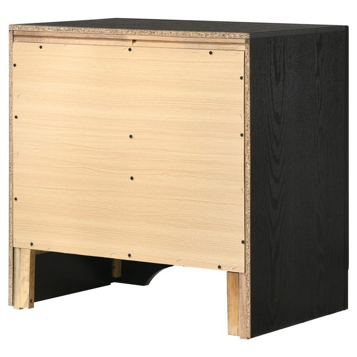 Miranda - 2 - Drawer Nightstand - Black Accent Nightstand modern furniture Contempo Furniture