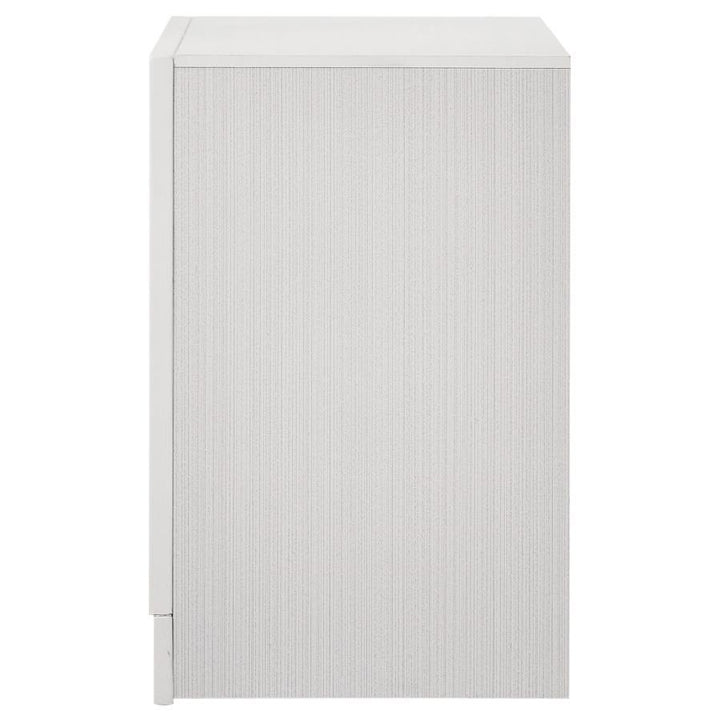 Miranda - 2 - Drawer Nightstand - White Accent Nightstand modern furniture Contempo Furniture