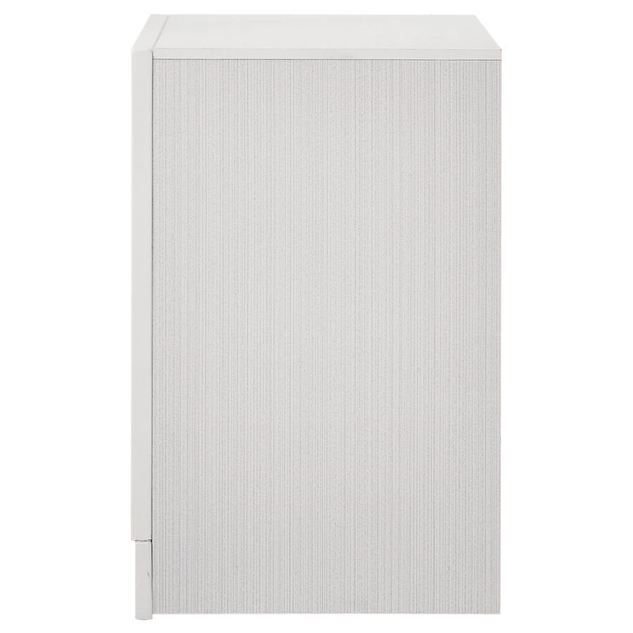 Miranda - 2 - Drawer Nightstand - White Accent Nightstand modern furniture Contempo Furniture
