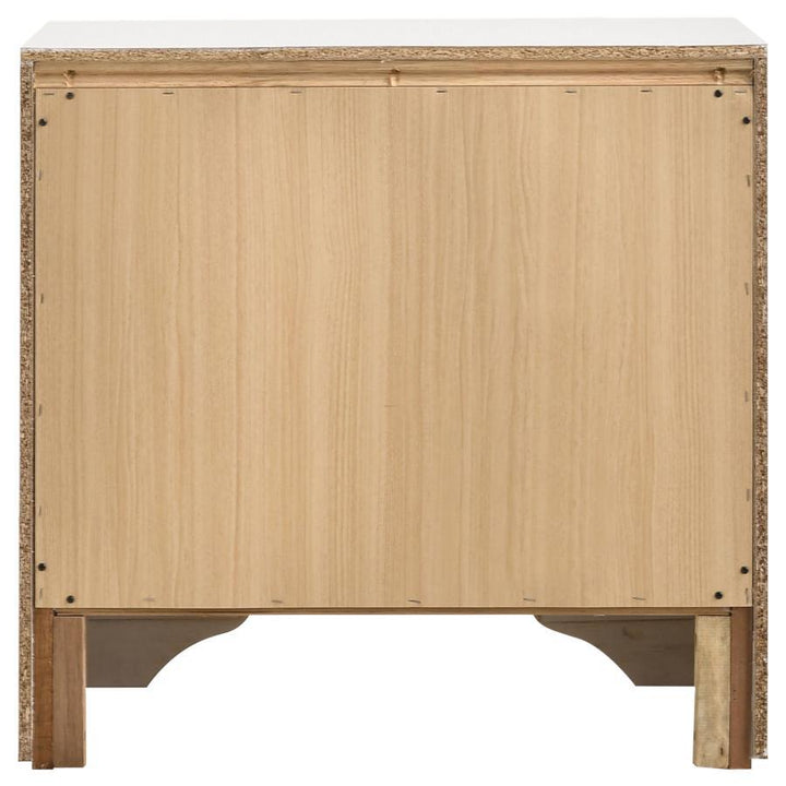 Miranda - 2 - Drawer Nightstand - White Accent Nightstand modern furniture Contempo Furniture