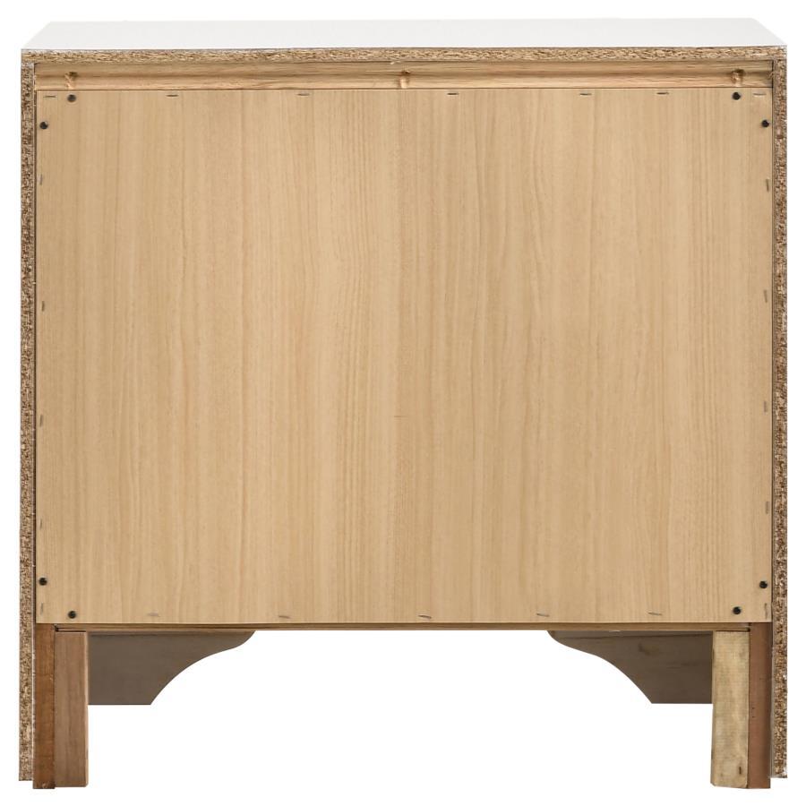 Miranda - 2 - Drawer Nightstand - White Accent Nightstand modern furniture Contempo Furniture