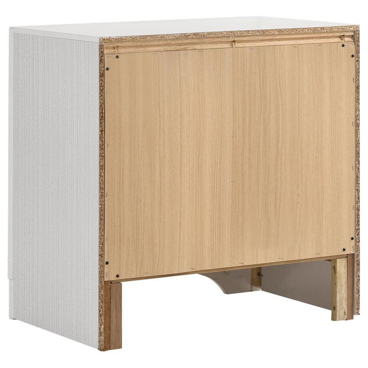 Miranda - 2 - Drawer Nightstand - White Accent Nightstand modern furniture Contempo Furniture