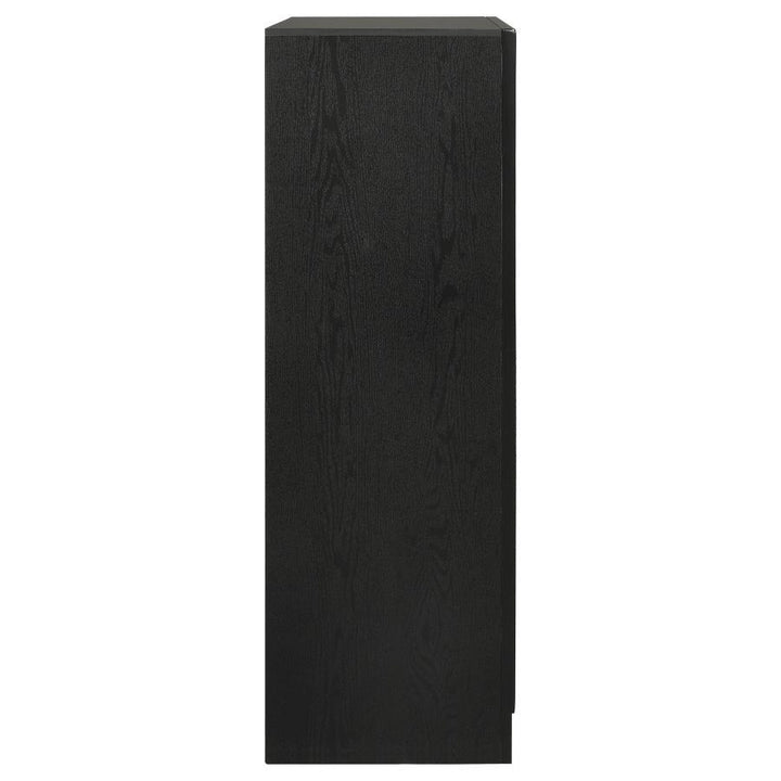 Miranda - 5 - Drawer Bedroom Chest - Black Accent Chest modern furniture Contempo Furniture