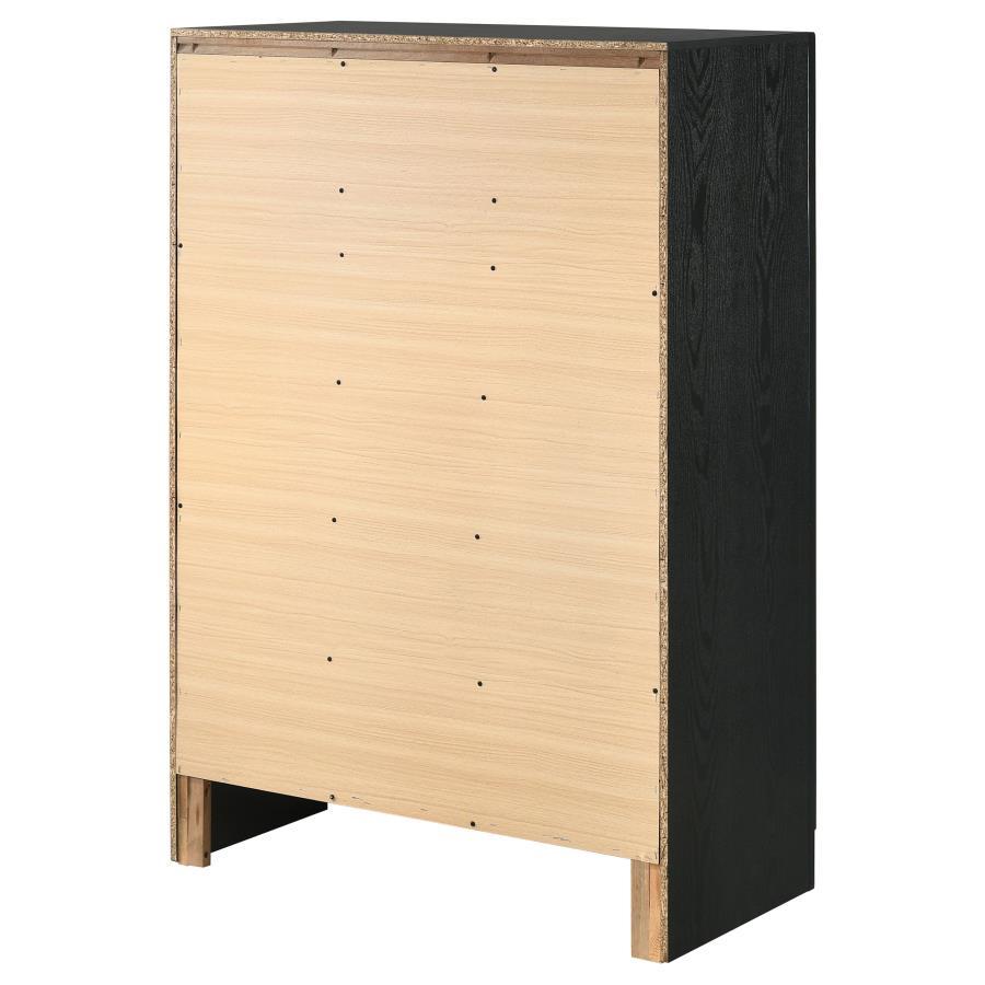 Miranda - 5 - Drawer Bedroom Chest - Black Accent Chest modern furniture Contempo Furniture