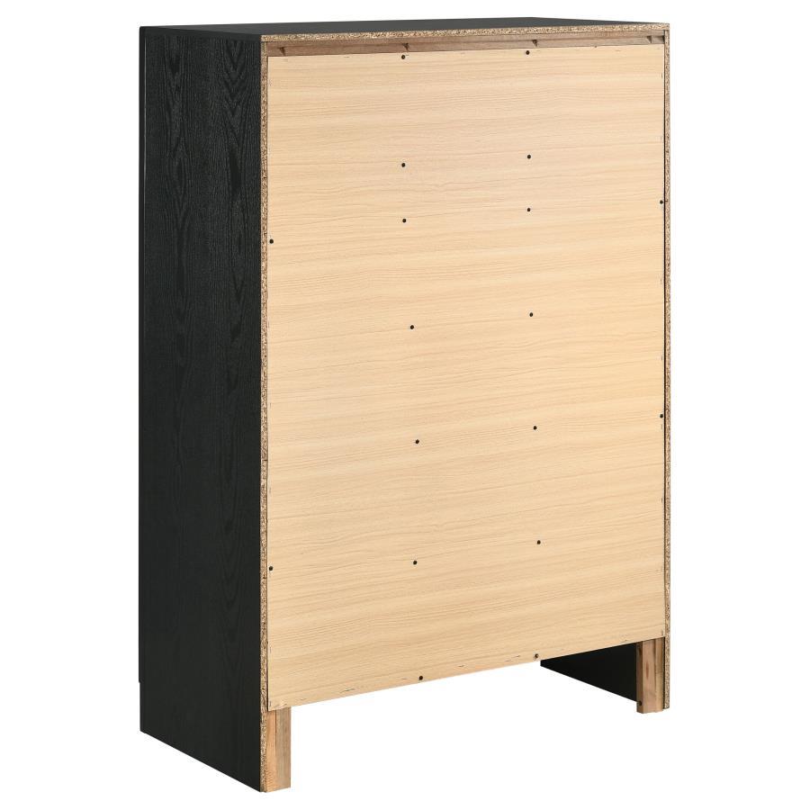 Miranda - 5 - Drawer Bedroom Chest - Black Accent Chest modern furniture Contempo Furniture