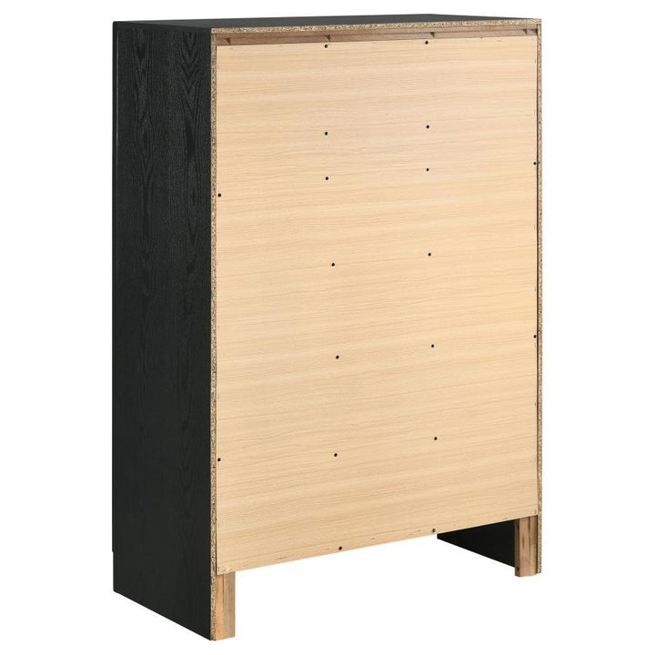 Miranda - 5 - Drawer Bedroom Chest - Black Accent Chest modern furniture Contempo Furniture