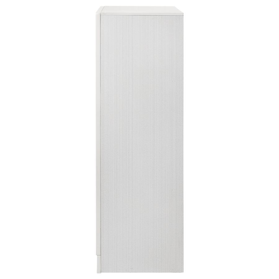 Miranda - 5 - Drawer Bedroom Chest - White Accent Chest modern furniture Contempo Furniture