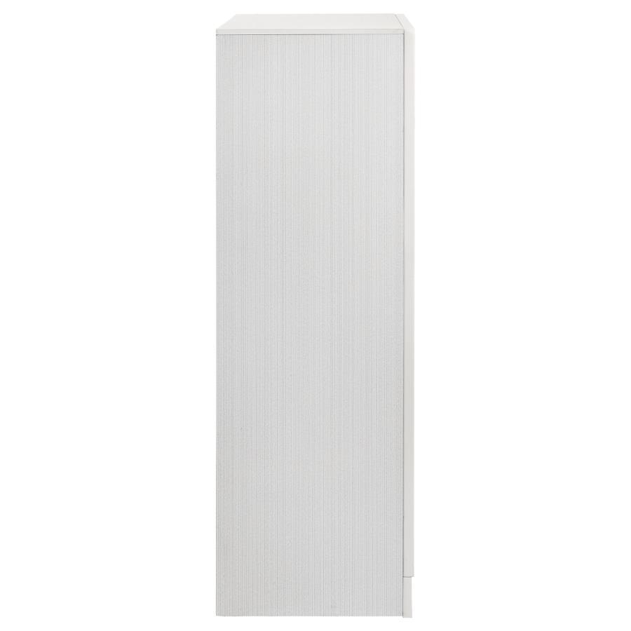 Miranda - 5 - Drawer Bedroom Chest - White Accent Chest modern furniture Contempo Furniture