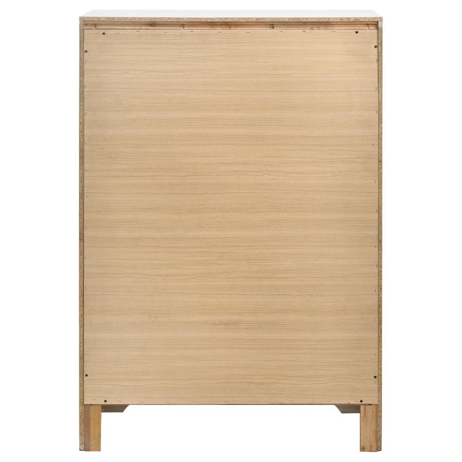 Miranda - 5 - Drawer Bedroom Chest - White Accent Chest modern furniture Contempo Furniture