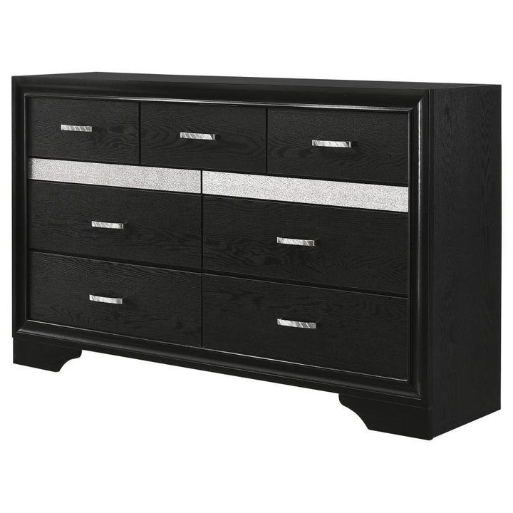 Miranda - 7 - Drawer Dresser - Black Dressers modern furniture Contempo Furniture