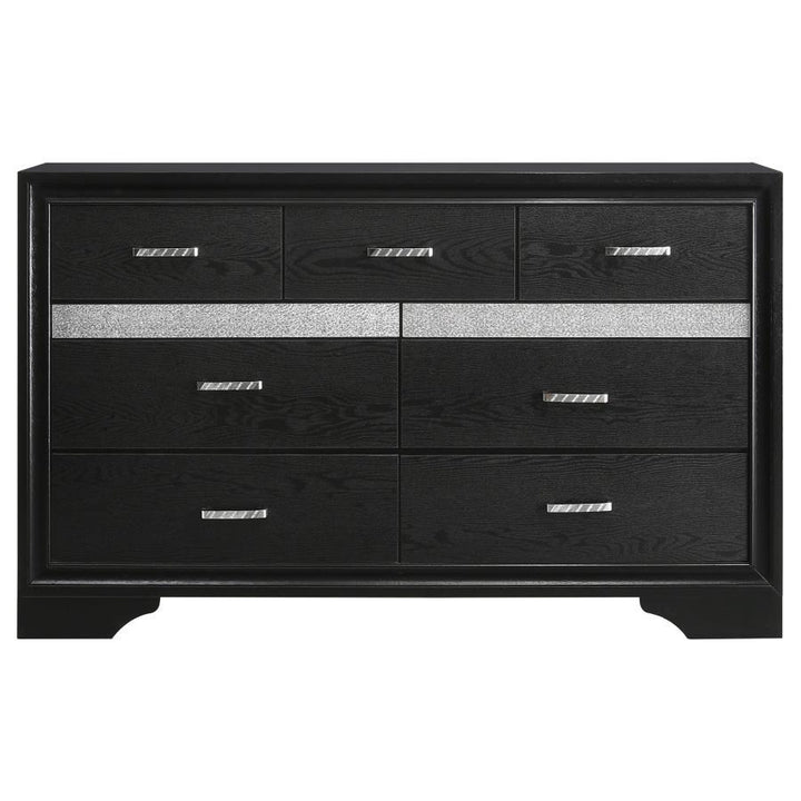 Miranda - 7 - Drawer Dresser - Black Dressers modern furniture Contempo Furniture